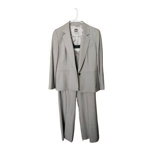 Anne Klein Beige Suit Separates Top And Bottom